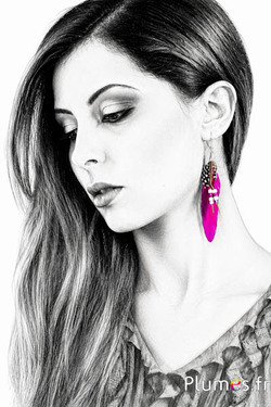 Orecchini - lunghezza 10 cm - fucsia